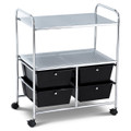 Rolling 4-Drawer 2-Shelf Metal Storage Cart product image
