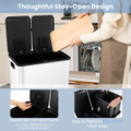 16-Gallon Dual Step Stainless Steel Trash and Recycle Bin product image