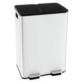 16-Gallon Dual Step Stainless Steel Trash and Recycle Bin product image