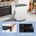 16-Gallon Dual Step Stainless Steel Trash and Recycle Bin product image