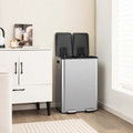 16-Gallon Dual Step Stainless Steel Trash and Recycle Bin product image