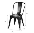 18-Inch Metal Dining Chairs with Stackable Design (Set of 4) product image