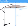 Goplus 10ft Hanging Patio Umbrella Sun Shade product image