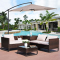 Goplus 10ft Hanging Patio Umbrella Sun Shade product image