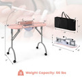 Manicure Nail Table with Bendable USB-Plug LED Table Lamp product image