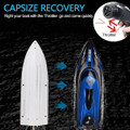 2.4Ghz RC Boat, 22MPH High Speed Remote Control Boat for Adults and Kids, for Lakes and Pools, Low Battery Alarm(Blue) product image