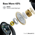 Wireless Earbuds V5.3 Bluetooth 120H Playtime Mini IPX7 Waterproof Deep Bass Over-Ear Earphones for Running Sports-Black product image