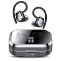 Wireless Earbuds V5.3 Bluetooth 120H Playtime Mini IPX7 Waterproof Deep Bass Over-Ear Earphones for Running Sports-Black product image