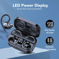 Wireless Earbuds V5.3 Bluetooth 120H Playtime Mini IPX7 Waterproof Deep Bass Over-Ear Earphones for Running Sports-Black product image