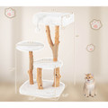 44-Inch Solid Wood Cat Tree with Perch and Natural Jute Scratching Posts product image