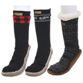 GaaHuu™ Men's Cuffed Slipper Socks with Faux Shearling Lining product image