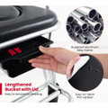 4-in-1 Foldable Bedside Commode Chair with Brakes, Bucket, & Footrest product image