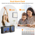 Dual Screen LED Digital Alarm Clock with FM Radio Temperature and Humidity Display product image