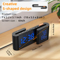 Dual Screen LED Digital Alarm Clock with FM Radio Temperature and Humidity Display product image