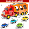 Construction Toddler Truck Toys for Age 3+ Boys,5-in-1 Cartoon Car Toy TruckToy for Toddlers,Truck Toys for Kids,Christmas Birthday Gifts for Girls Age 3+ product image
