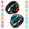 Smartwatch 1.55 Inch Screen with SOS Call Fall Detection and ECG Body Monitoring Sports Activity Tracker Black Milanese strap product image