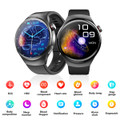 Smartwatch 1.55 Inch Screen with SOS Call Fall Detection and ECG Body Monitoring Sports Activity Tracker Black Milanese strap product image