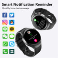 Smartwatch 1.55 Inch Screen with SOS Call Fall Detection and ECG Body Monitoring Sports Activity Tracker Black bamboo strap product image