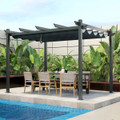 10 x 12-Foot Outdoor Aluminum Retractable Pergola Canopy product image