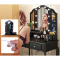 Makeup Vanity Table Set with Lighted Mirror and Drawers product image