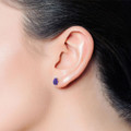 1-1/2-Carat Pear Shape Gemstone Stud Earrings in Sterling Silver product image