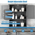 Wall-Mounted Bathroom Cabinet Storage Organizer with Doors & Shelves product image