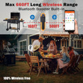 Wireless Meat Thermometer for Oven, Rechargeable Bluetooth Meat Thermometer Digital Wireless with Smart App for Grilling, Smoking, BBQ, Rotisserie, Kitchen (Orange) product image