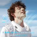 Back Wind Neck Fan with Cooling Plate Cold Compress Bladeless Portable Quiet Air Conditioner Rechargeable Holiday Essentials for Women Men Travel Camping Outdoor product image