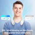 Back Wind Neck Fan with Cooling Plate Cold Compress Bladeless Portable Quiet Air Conditioner Rechargeable Holiday Essentials for Women Men Travel Camping Outdoor product image
