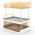 3-Tier Transparent Vanity Storage Organizer product image