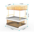 3-Tier Transparent Vanity Storage Organizer product image
