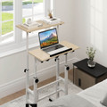 Height-Adjustable Mobile Standing Desk with Rolling Wheels product image
