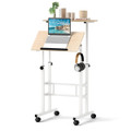 Height-Adjustable Mobile Standing Desk with Rolling Wheels product image