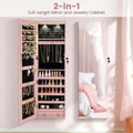 Mirrored Wall or Door Mounted Jewelry Cabinet Organizer product image