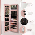 Mirrored Wall or Door Mounted Jewelry Cabinet Organizer product image