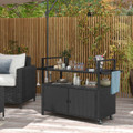 Outdoor Bar Cart with Tempered Glass Top  product image