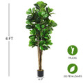 6-ft Artificial Fig Tree Decorative Planter product image