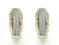 Gold Plated 2-Tone Diamond Accent Earrings product image