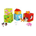 Colorful Nesting Box Farm with 5 Boxes & 4 Animal Figures Creativity Toy product image