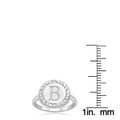 Initial Diamond Pinkie Ring in Sterling Silver product image
