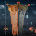 6FT Light-up Hanging Pumpkin Ghost with Red Glowing Eyes product image