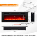36-Inch 5,000 BTU Electric Fireplace with LED Light Strips product image