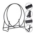 40-Inch Tubular Steel Log Hoop Firewood Storage Rack product image