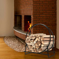 40-Inch Tubular Steel Log Hoop Firewood Storage Rack product image