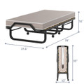 Rollaway Folding Bed with Memory Foam Mattress product image