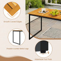 55-Inch Acacia Wood Dining Table with Slatted Tabletop & Umbrella Hole product image