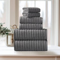 Bibb Home Ribbed Egyptian Cotton Towels (Set of 6) product image