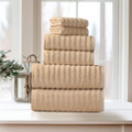 Bibb Home Ribbed Egyptian Cotton Towels (Set of 6) product image
