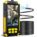Dual Lens Industrial Endoscope Camera with Light, 4.5 Inch IPS Screen, 1080P HD Borescope Inspection Camera, IP67 Waterproof Snake Camera with Semi-Rigid Cable product image