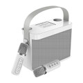 Karaoke Machine with 2 Wireless Microphones, Portable Bluetooth Karaoke PA Speaker System for Kids, with Carry Handle (White) product image